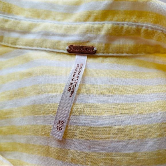 ♻️ FREE PEOPLE Faded in the Morning Linen Button Down Shirt Dress - Picture 14 of 14